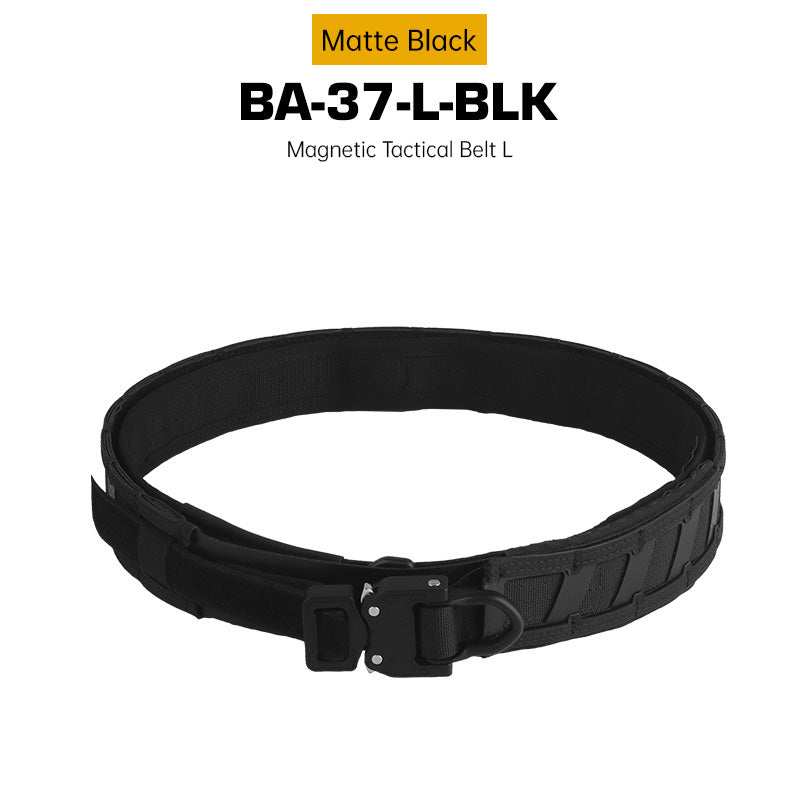 Tactical magnetic belt, quick-release buckle, double-layer magnet, MOLLE belt, Airsoft training accessories for outdoor hunting