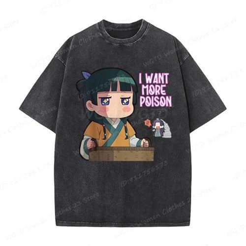 Washed Couple Short Sleeve T-Shirt AnimeCartoon Cross-border Export