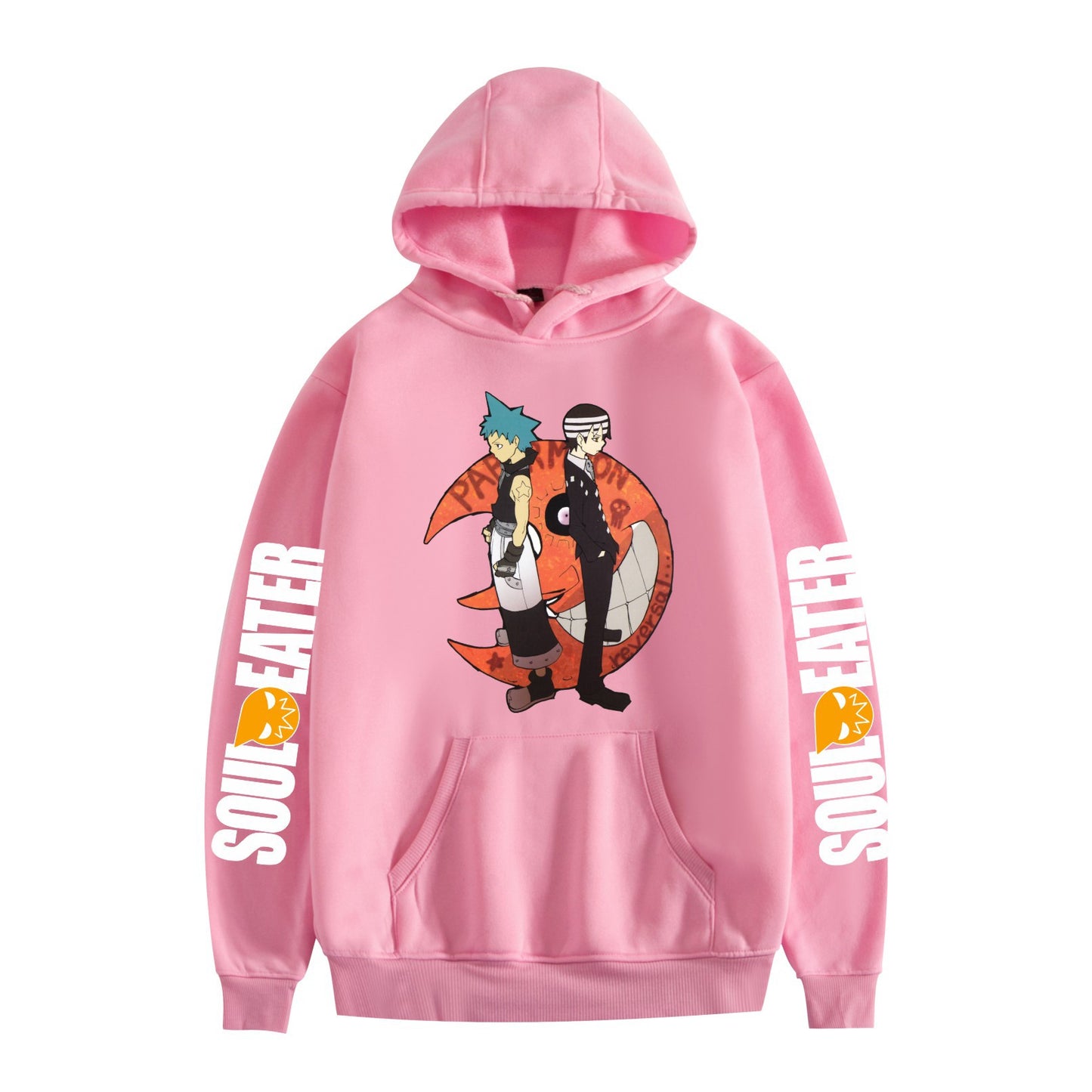 Soul Eater Anime Couples Hooded Sweatshirt and Cuffed Pants Set for Men and Women