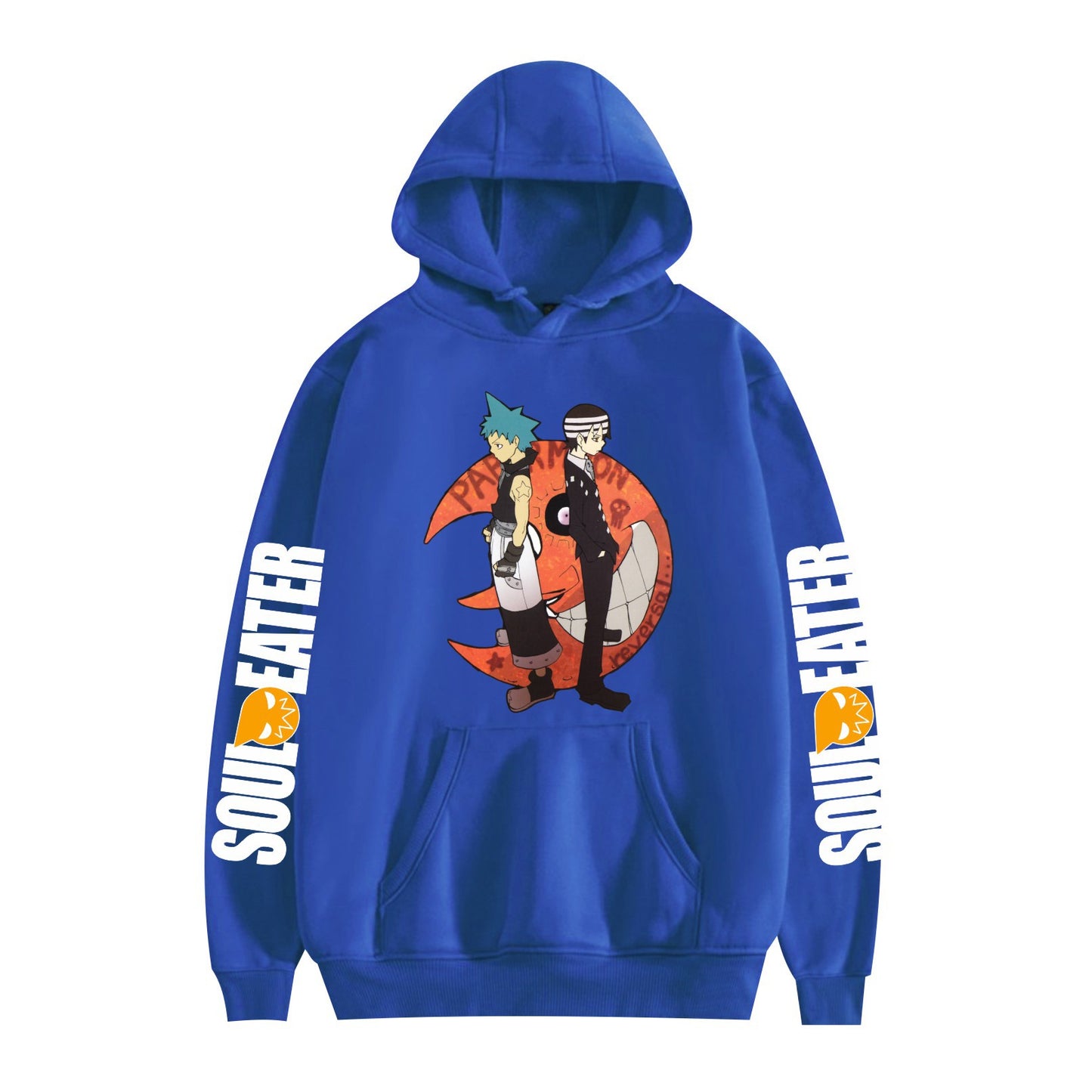 Soul Eater Anime Couples Hooded Sweatshirt and Cuffed Pants Set for Men and Women