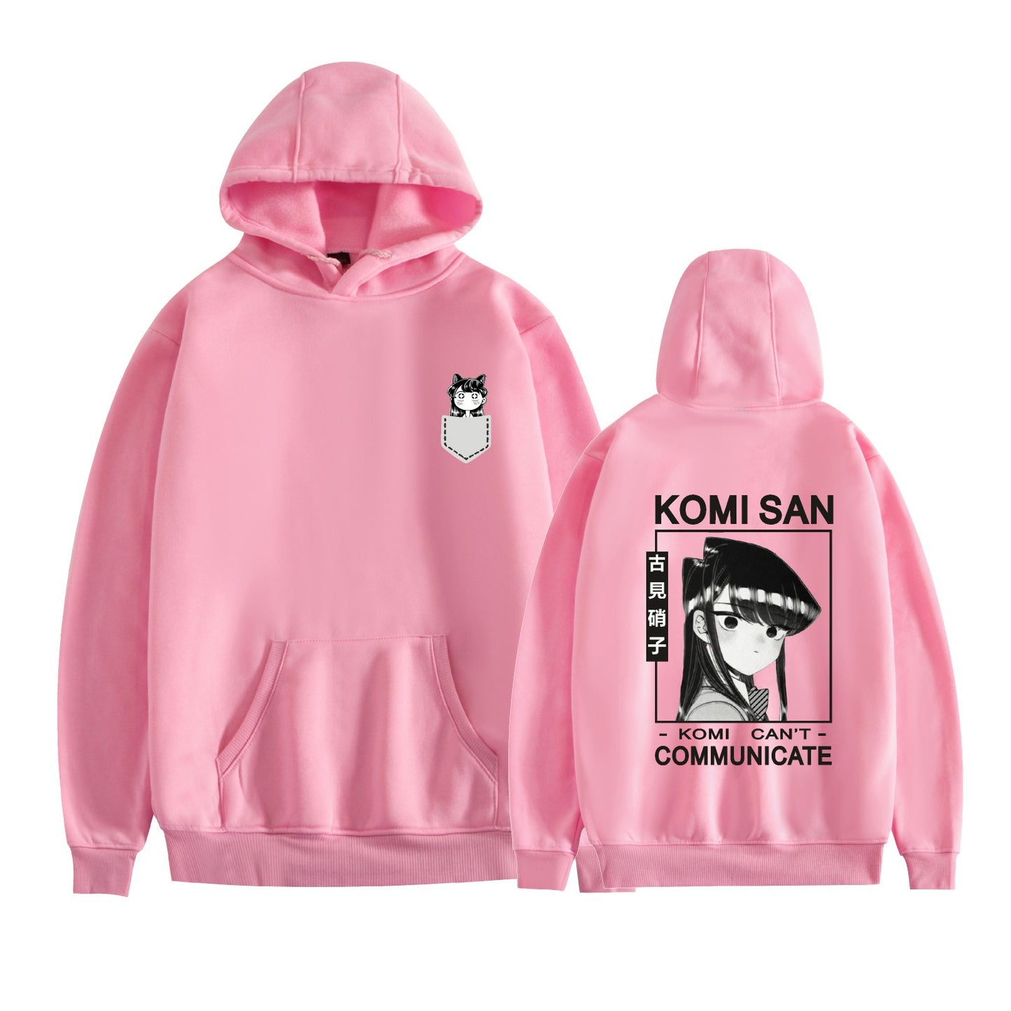 Komi Has a Communication Disorder Anime Hoodie with Fleece Lining and Printed Design