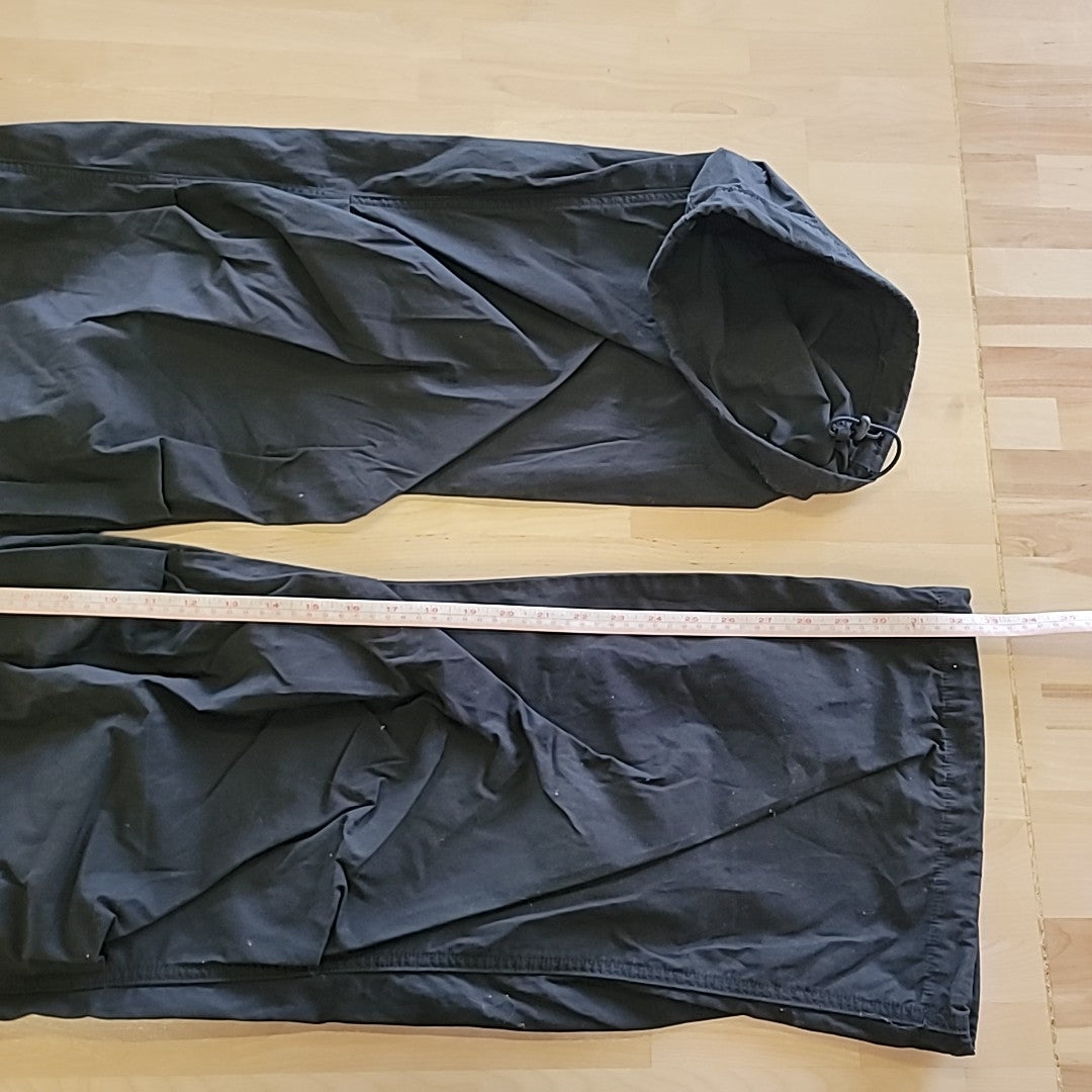 Levi's Size L Black Y2K High Rise Wide Leg Parachute Pants NWT