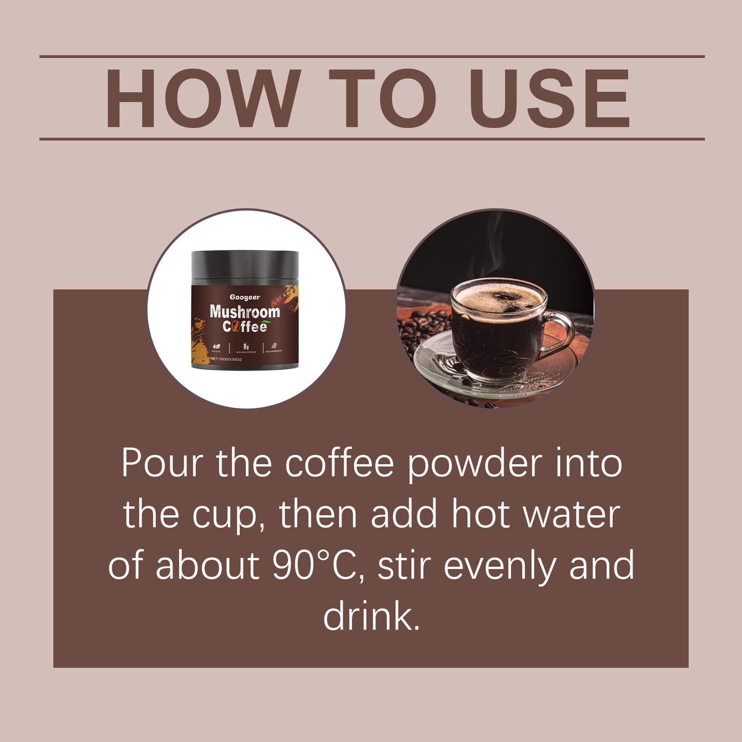 Googeer Instant Mushroom Coffee (For Entry) For Body Treatment