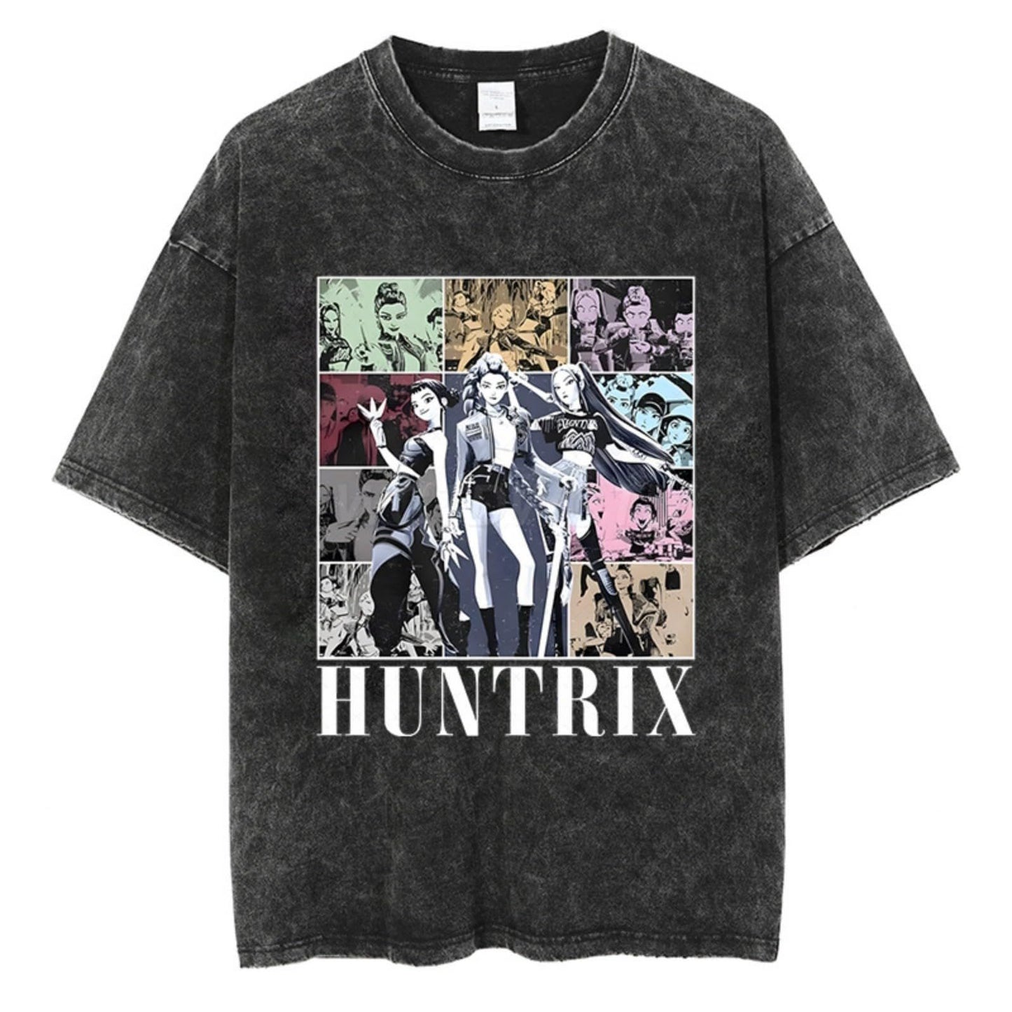 Washed Couple Short Sleeve T-Shirt AnimeCartoon Cross-border Export