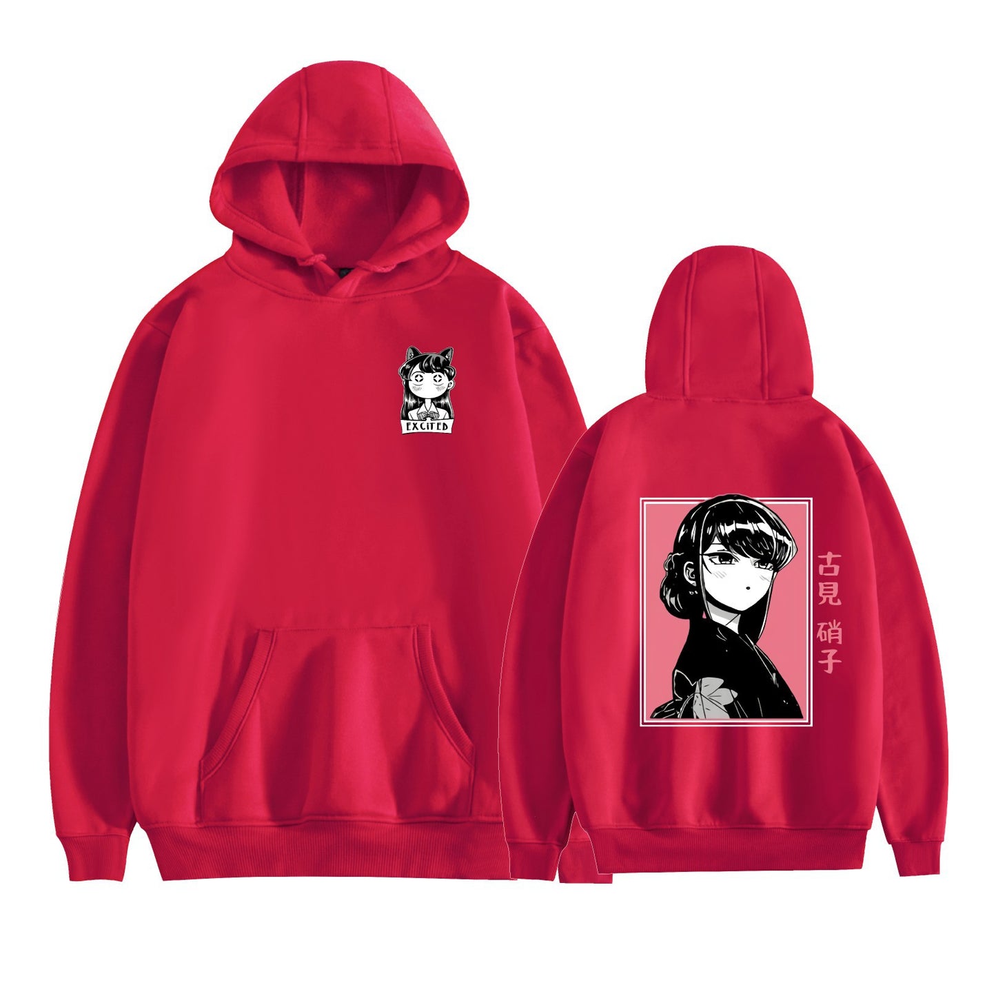 Komi Has a Communication Disorder Anime Hoodie with Fleece Lining and Printed Design