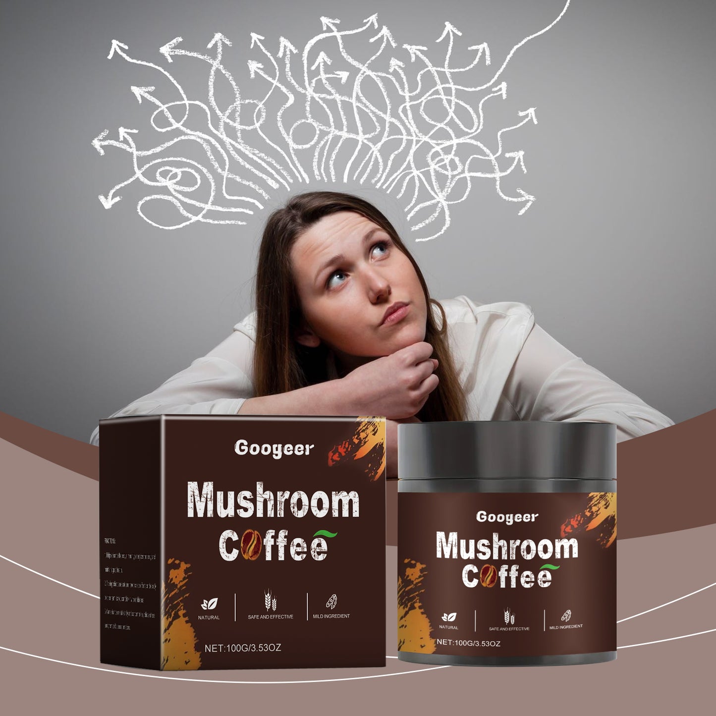 Googeer Instant Mushroom Coffee (For Entry) For Body Treatment