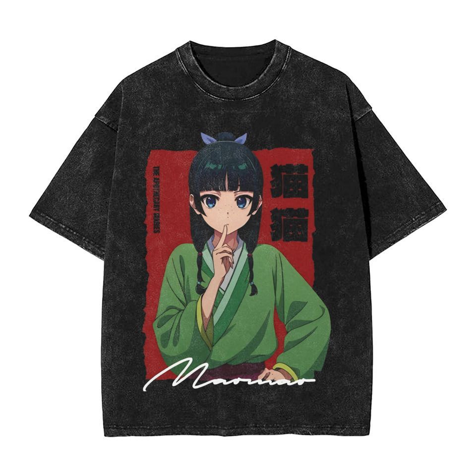 Washed Couple Short Sleeve T-Shirt AnimeCartoon Cross-border Export