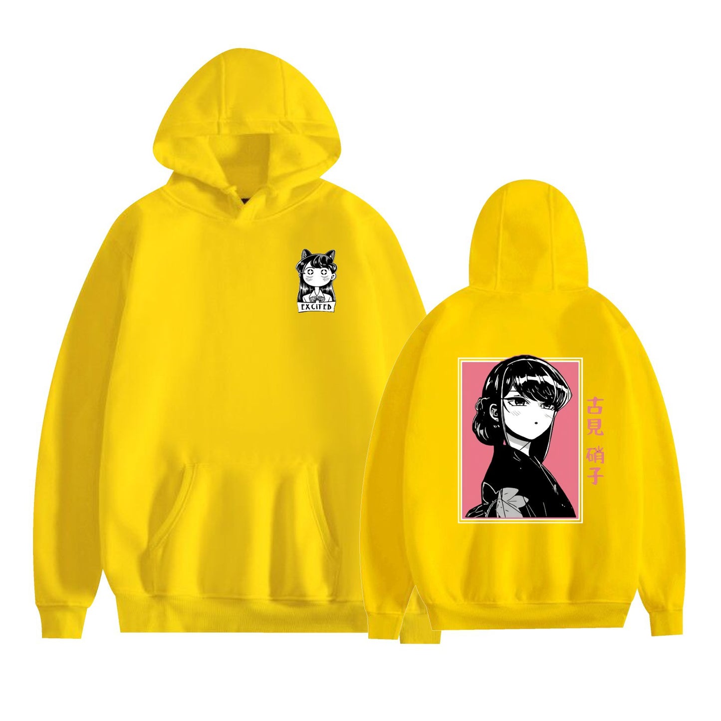 Komi Has a Communication Disorder Anime Hoodie with Fleece Lining and Printed Design