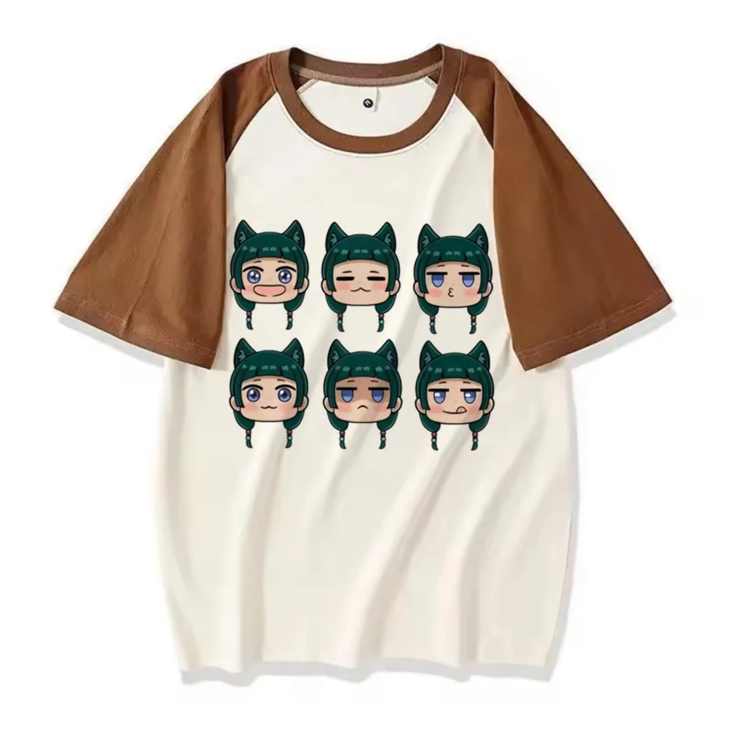 Washed Couple Short Sleeve T-Shirt AnimeCartoon Cross-border Export