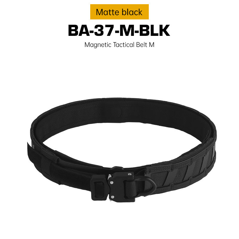 Tactical magnetic belt, quick-release buckle, double-layer magnet, MOLLE belt, Airsoft training accessories for outdoor hunting