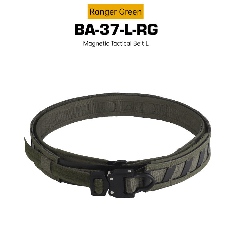 Tactical magnetic belt, quick-release buckle, double-layer magnet, MOLLE belt, Airsoft training accessories for outdoor hunting