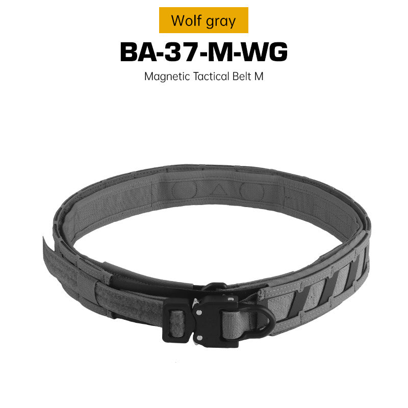 Tactical magnetic belt, quick-release buckle, double-layer magnet, MOLLE belt, Airsoft training accessories for outdoor hunting