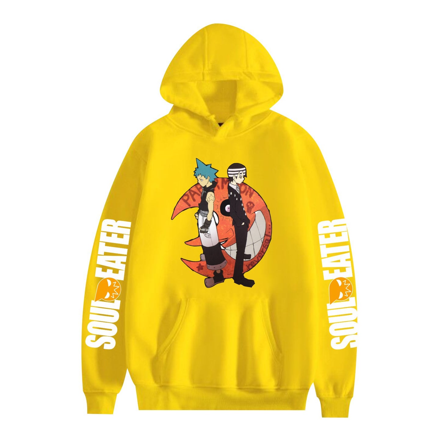 Soul Eater Anime Couples Hooded Sweatshirt and Cuffed Pants Set for Men and Women