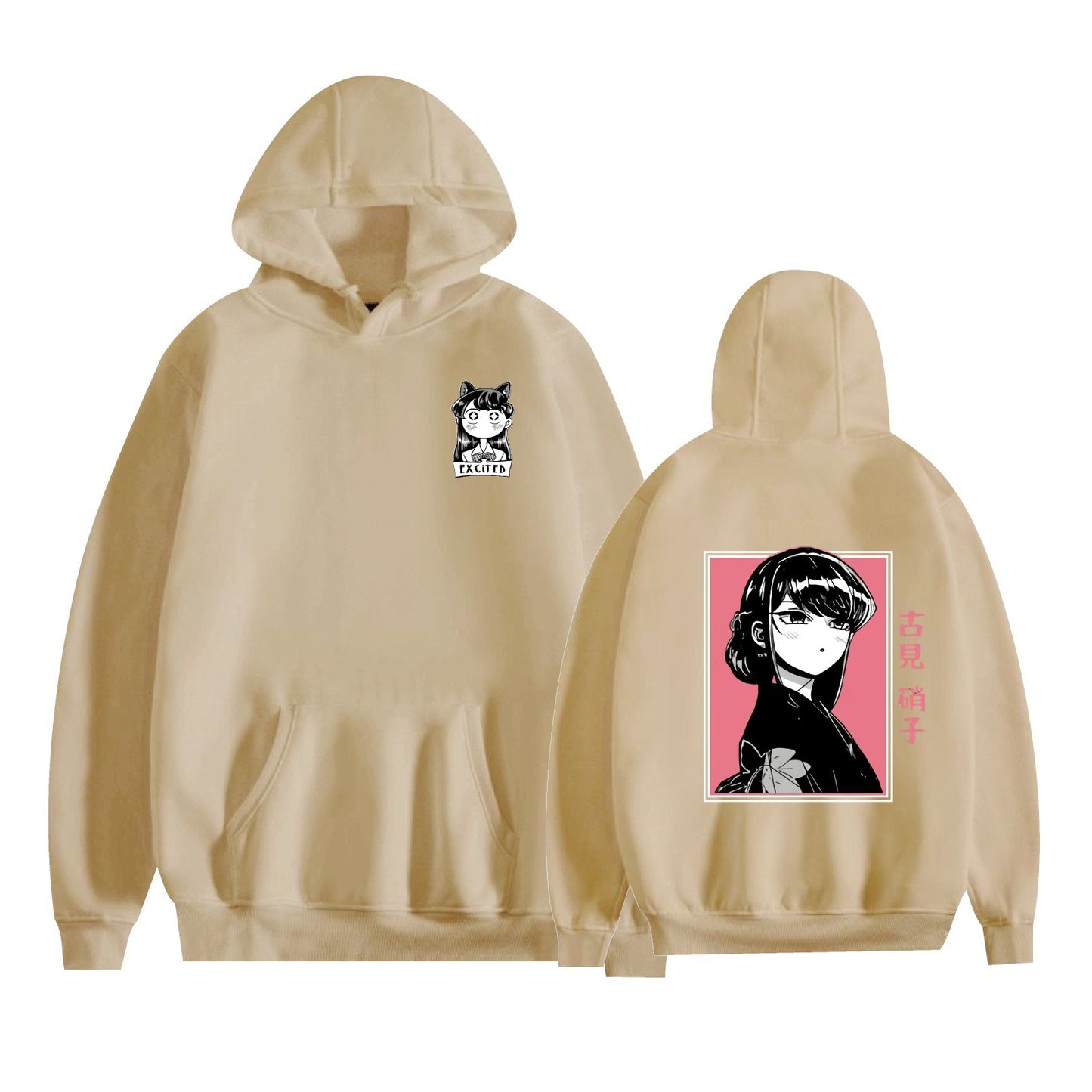 Komi Has a Communication Disorder Anime Hoodie with Fleece Lining and Printed Design