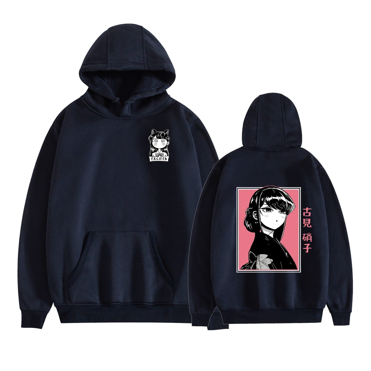 Komi Has a Communication Disorder Anime Hoodie with Fleece Lining and Printed Design