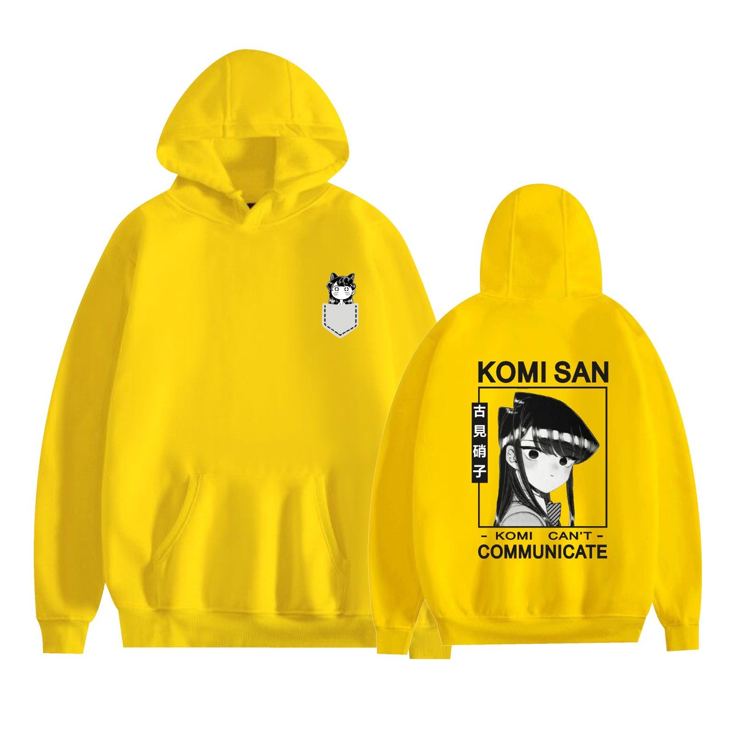Komi Has a Communication Disorder Anime Hoodie with Fleece Lining and Printed Design