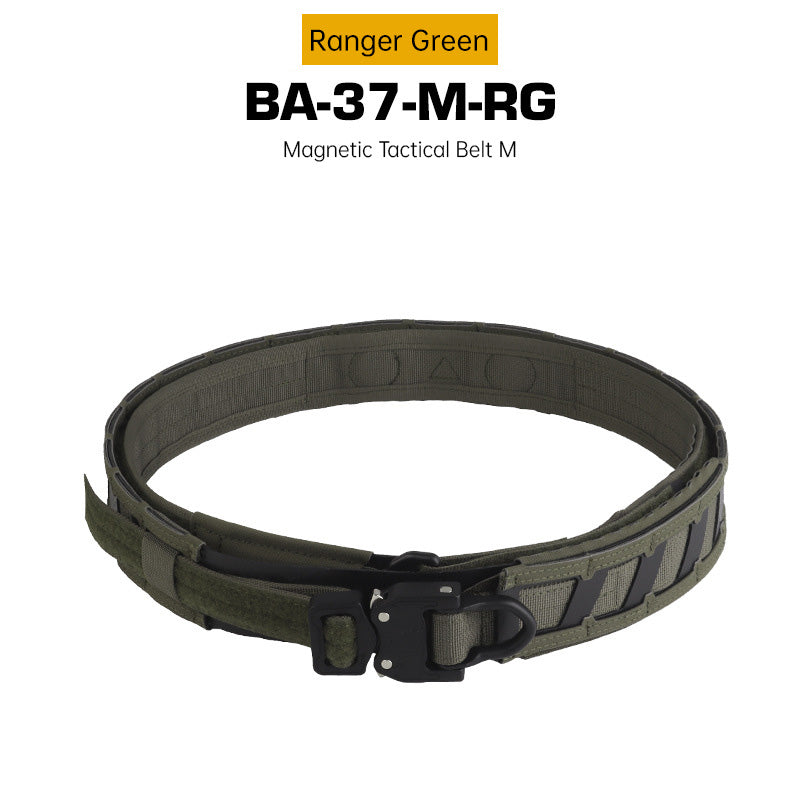 Tactical magnetic belt, quick-release buckle, double-layer magnet, MOLLE belt, Airsoft training accessories for outdoor hunting