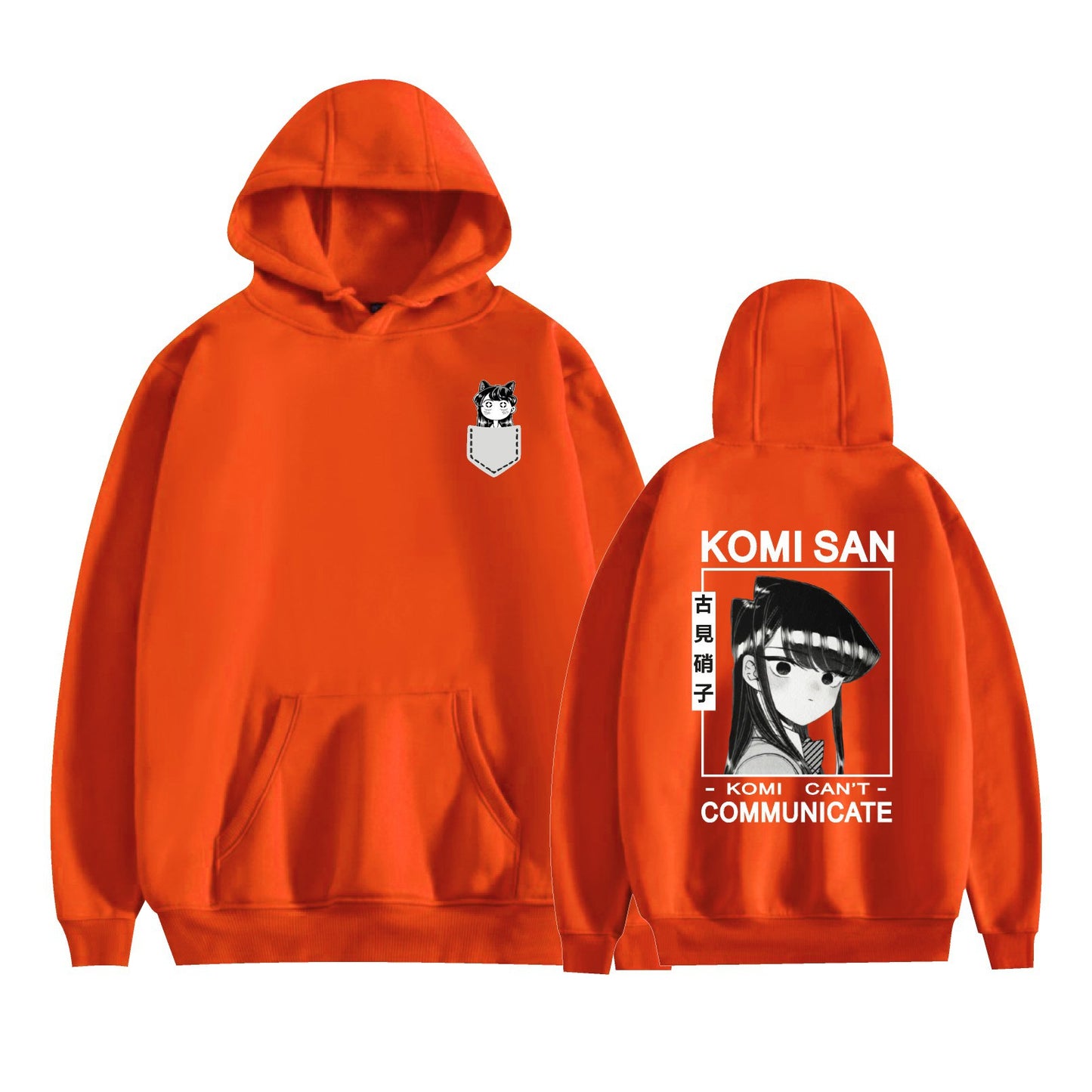 Komi Has a Communication Disorder Anime Hoodie with Fleece Lining and Printed Design