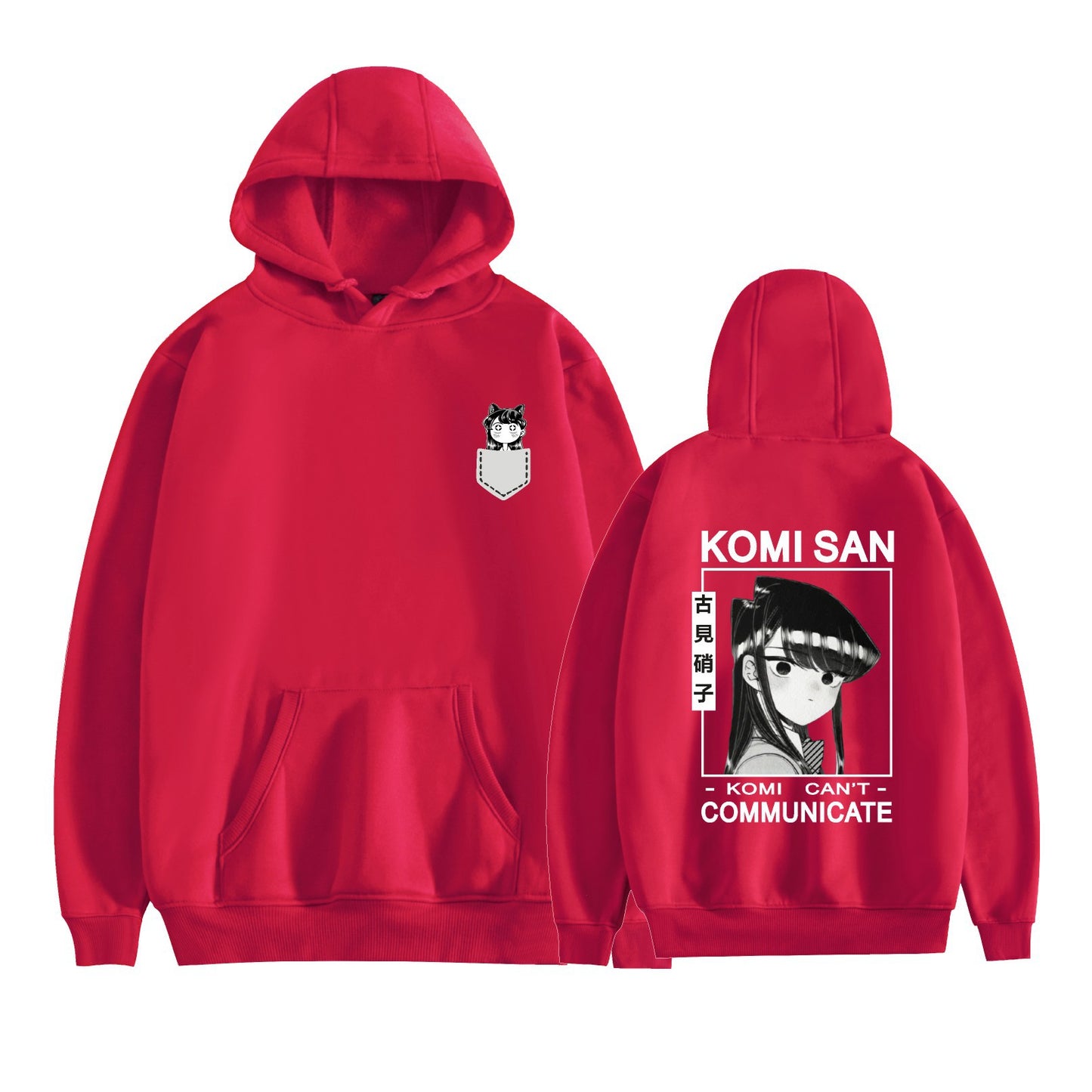 Komi Has a Communication Disorder Anime Hoodie with Fleece Lining and Printed Design