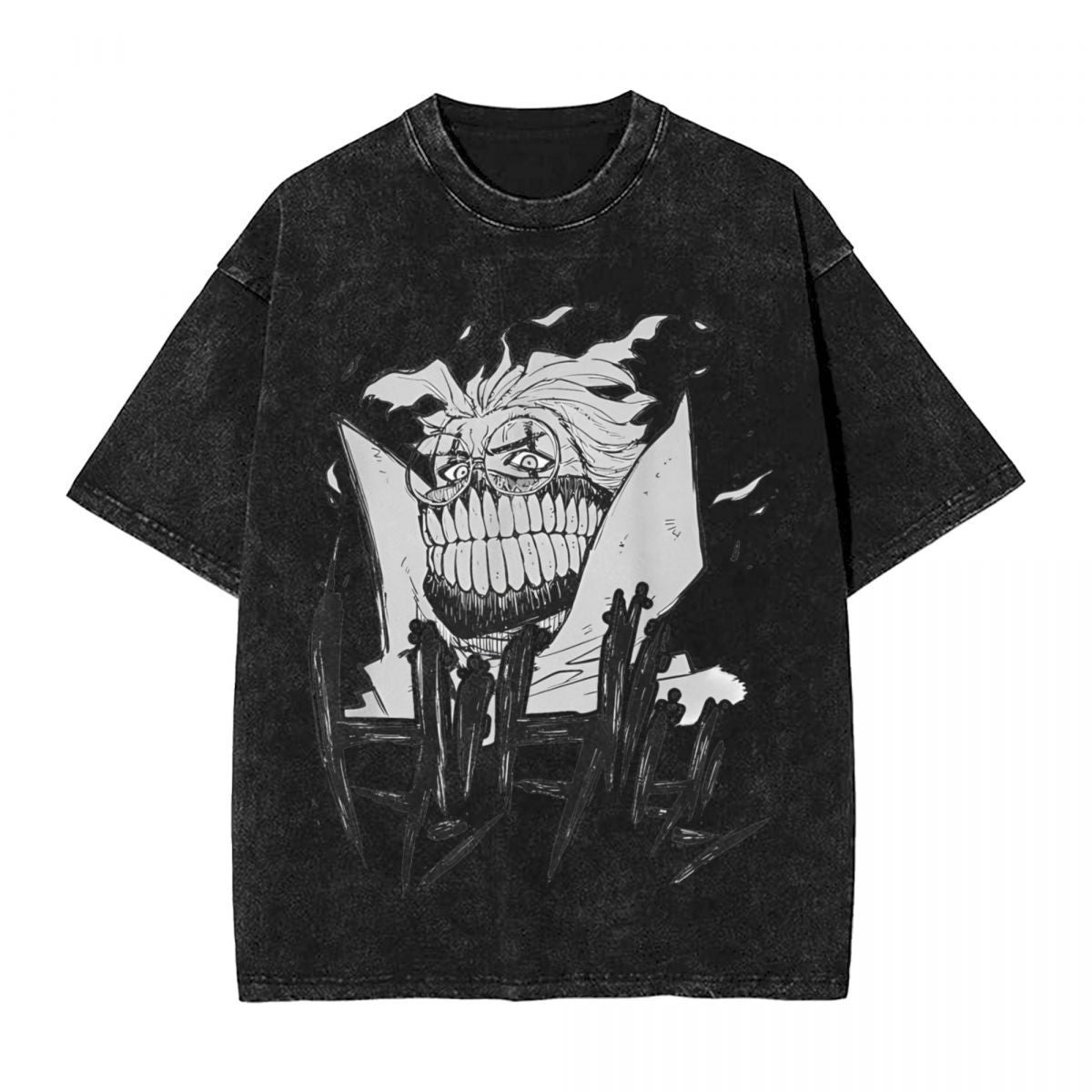 Washed Couple Short Sleeve T-Shirt AnimeCartoon Cross-border Export
