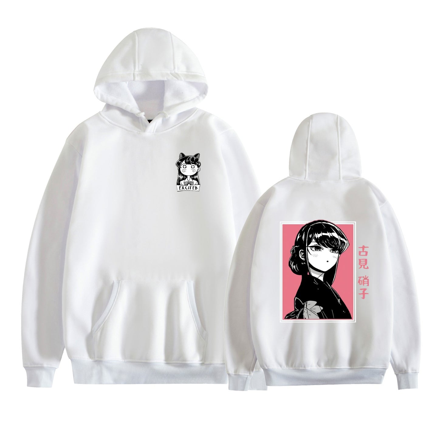 Komi Has a Communication Disorder Anime Hoodie with Fleece Lining and Printed Design