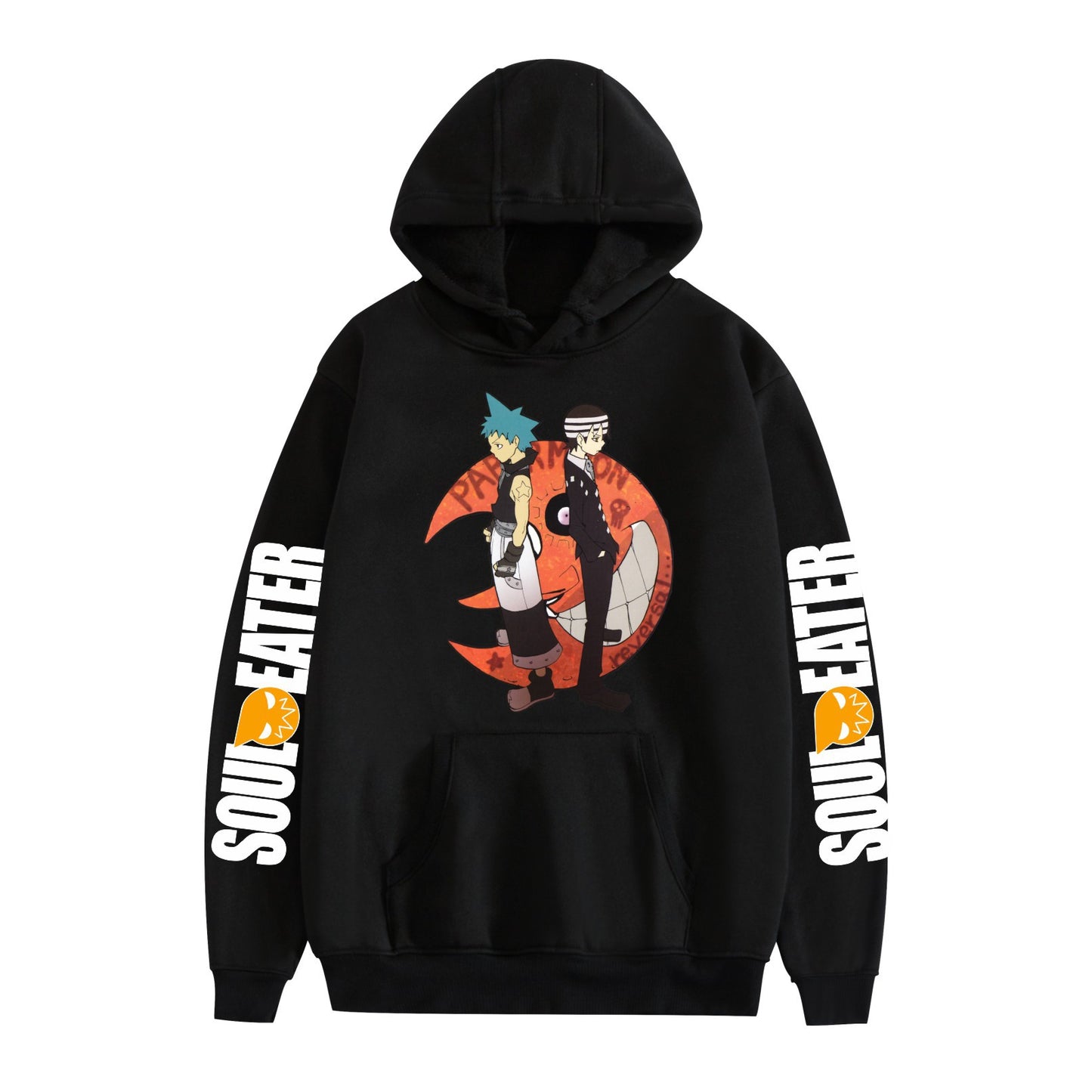 Soul Eater Anime Couples Hooded Sweatshirt and Cuffed Pants Set for Men and Women