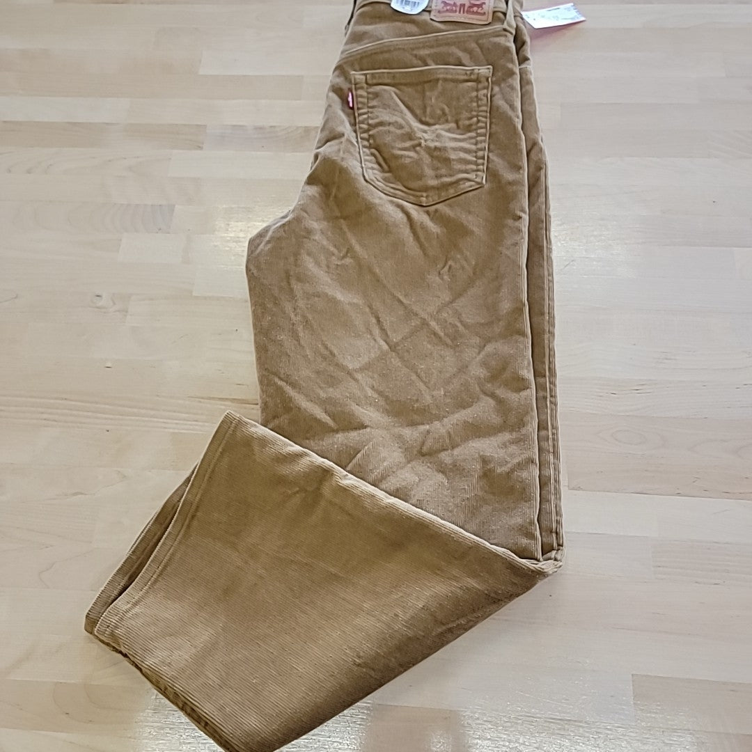 Levi Size 30 TanRibcage Straight Ankle Zip Jeans