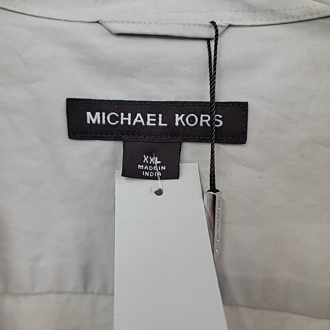 Michael Kors Men's Size XXL Gray MENS Button Down Shirt
