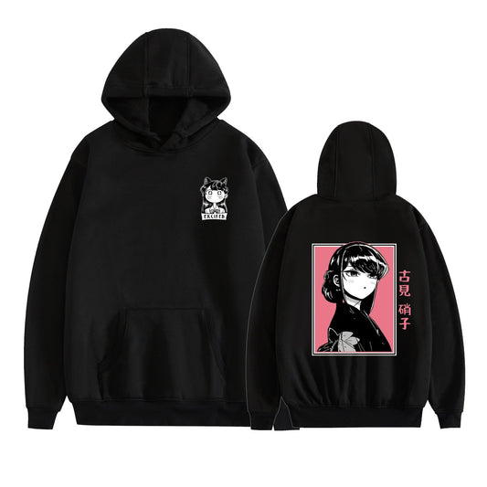 Komi Has a Communication Disorder Anime Hoodie with Fleece Lining and Printed Design