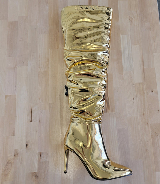 INC Gold Boots Sz 6.5