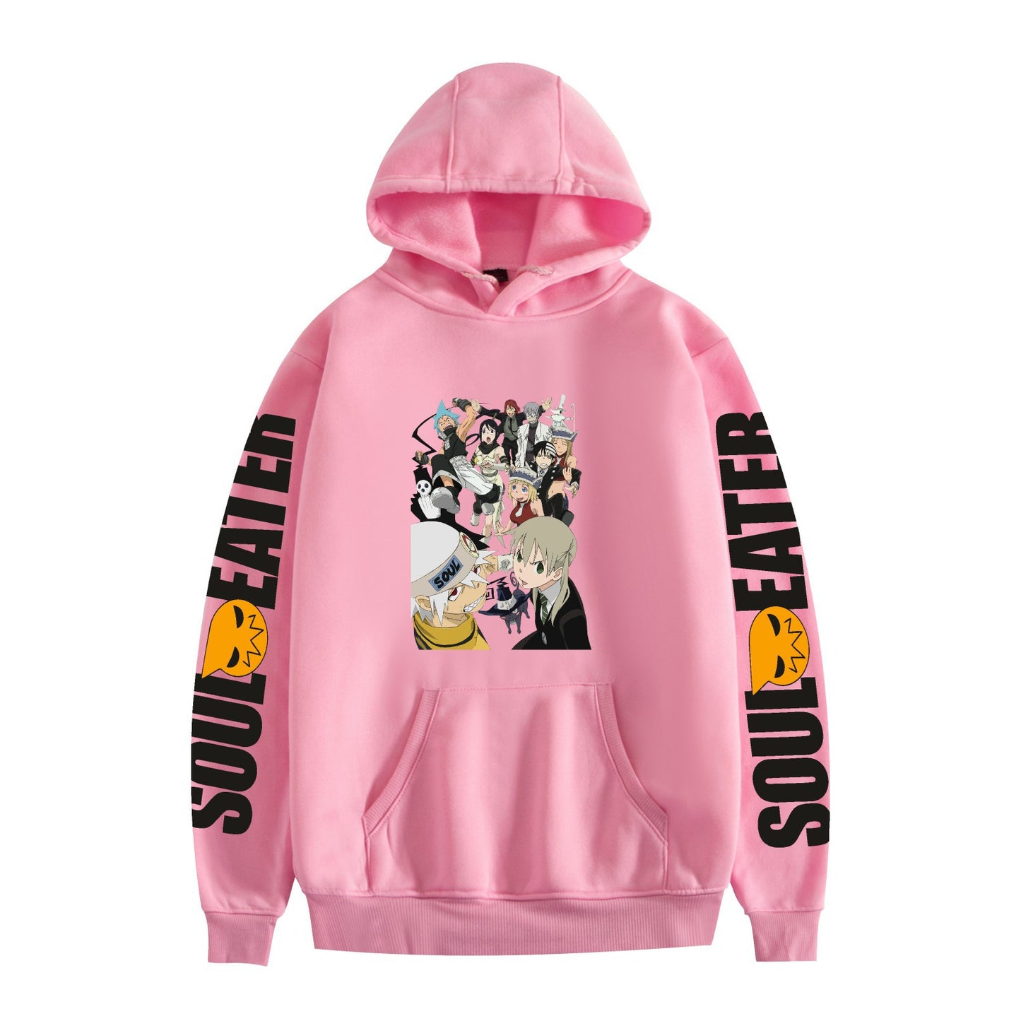 Soul Eater Anime Couples Hooded Sweatshirt and Cuffed Pants Set for Men and Women