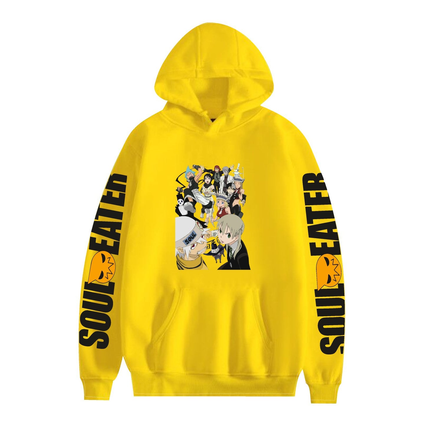 Soul Eater Anime Couples Hooded Sweatshirt and Cuffed Pants Set for Men and Women