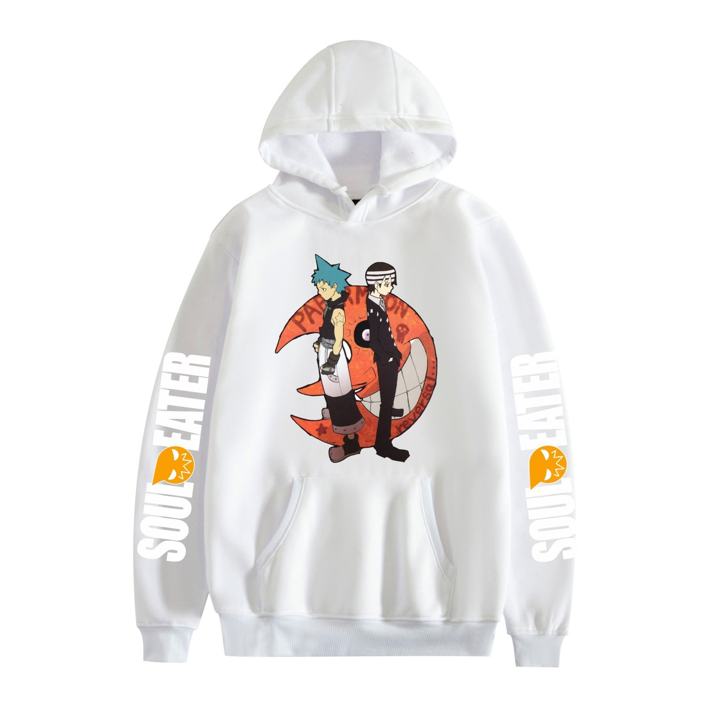 Soul Eater Anime Couples Hooded Sweatshirt and Cuffed Pants Set for Men and Women