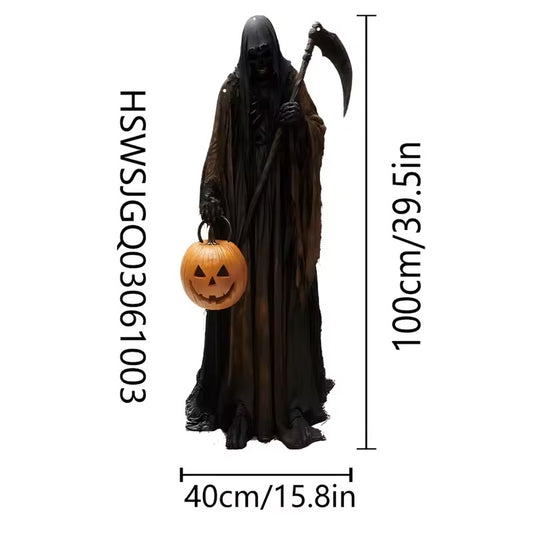2D Halloween Horror Pumpkin Man Hanging Cloth - Spooky Backdrop for Indoor & Outdoor Terror Decor