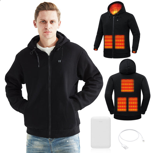 USB heated hoodie, comfortable and warm, power bank, charging and heating hoodie, heating jacket, electric heating jacket