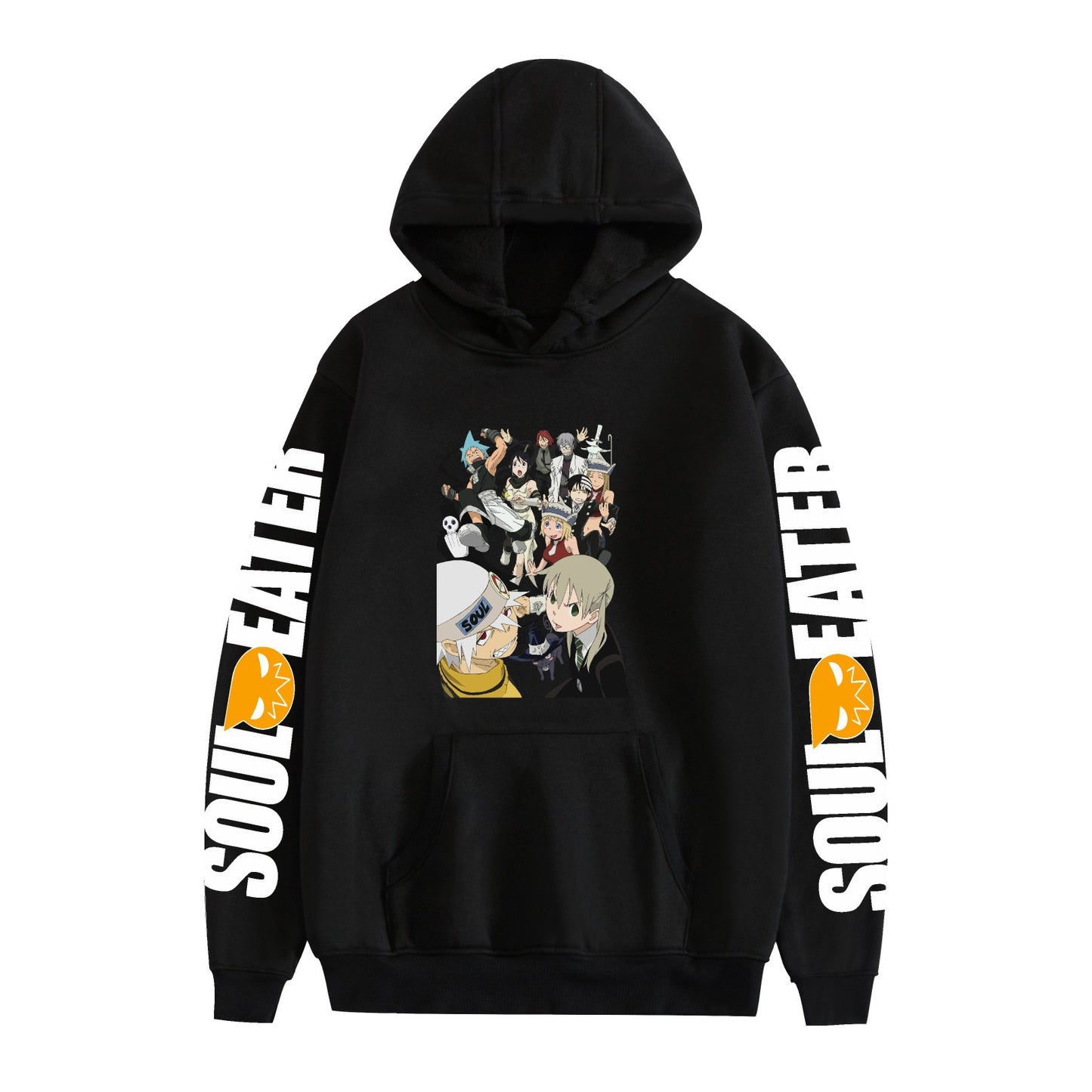 Soul Eater Anime Couples Hooded Sweatshirt and Cuffed Pants Set for Men and Women