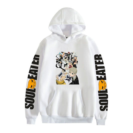 Soul Eater Anime Couples Hooded Sweatshirt and Cuffed Pants Set for Men and Women